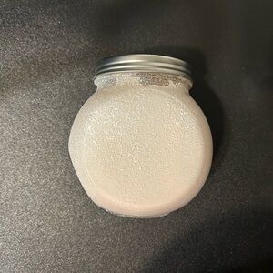 Frosted craft Glass Jar with Silver Lid